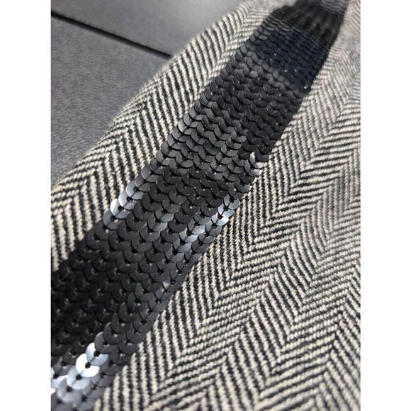 ANN TAYLOR LOFT Herringbone Blazer Wool Silk Blend Dark Academia Petite 2 - Picture 9 of 11